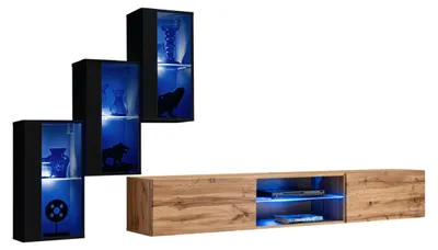 Zdjęcie produktu dla Meble do salonu Luksusowa meblościanka w komplecie Meble designerskie Meble drewniane