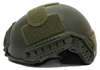 Productafbeelding van Tactische helm, lichtgewicht ontwerp, verstelbare pasvorm, effen groen (zonder logo)