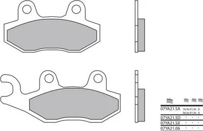 Zdjęcie produktu dla Klocki hamulcowe BREMBO Street Sintered Metal - 07YA21LA