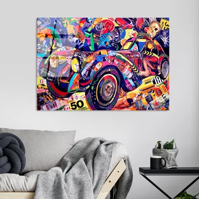 Produktbild von Wallity, UV-729 70 x 100, Dekorative Malerei aus gehärtetem Glas, Mehrfarbig, 100 % gehärtetes Glas, 70 x 100 cm