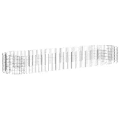 Immagine prodotto di vidaXL Gabbione letto rialzato Ferro zincato 400x100x50 cm