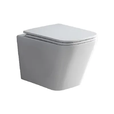 Obrázek produktu pro Mereo Keramika - Závěsné WC se sedátkem Slim, softclose, rimless, bílá VSD83S