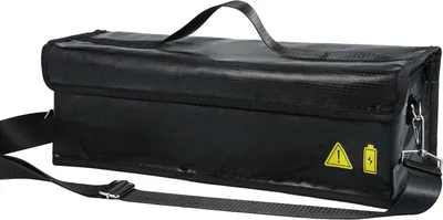 Obrázek produktu pro Brašna na baterie 41x12x13cm Ohnivzdorná, vodotěsná, lipo-bezpečná nabíjecí brašna, ochranná brašna s neviditelným bočním nabíjecím portem a popruhem přes rameno