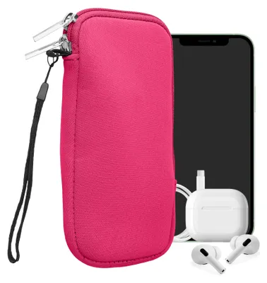 Produktbild von kwmobile Neopren Handy Tasche für XXL - 7" Hülle - Wasserabweisende Smartphone Tasche mit Reißverschluss, Handyhülle universal in Pink