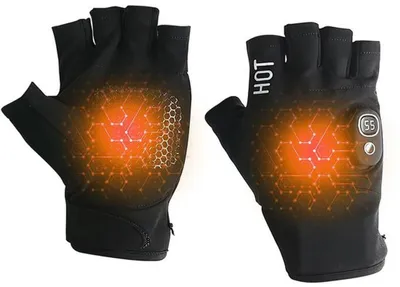 Produktbild von Azomor® Wiederaufladbare beheizte Handschuhe mit fingerlosem Design für Damen und Herren