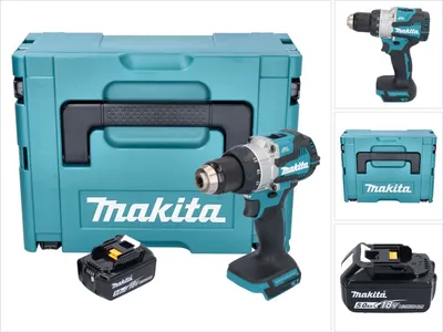 Produktbild von Makita DDF 489 T1J Akku Bohrschrauber 18 V 73 Nm Brushless + 1x Akku 5,0 Ah + Makpac - ohne Ladegerät