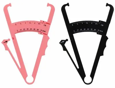 Produktbild von Doppeltägiger Körperfettmesser - 2 Stück - Körperfettanalysegerät für Körperfettprozentsatz - Fettklem/Schiebemaß - genaue Körperfettmessung