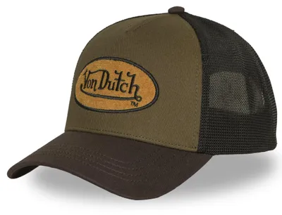 Obrázok produktu pre Čiapka typu baseballová s logom Von Dutch, farby: hnedá/khaki/čierna