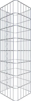 Produktbild von Gabionensäule eckig 32  cm x 32  cm, 80 cm Höhe, MW 5 cm x 10 cm
