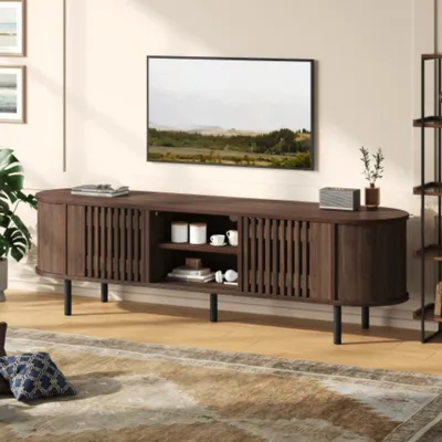 Produktbild von TV-Schrank, Lowboard mit 2 Schränken,Wohnzimmerschrank Fernsehtisch,TV-Ständer mit 5 Stützbeinen,für 65-Zoll-Fernseher 160*40*47cm