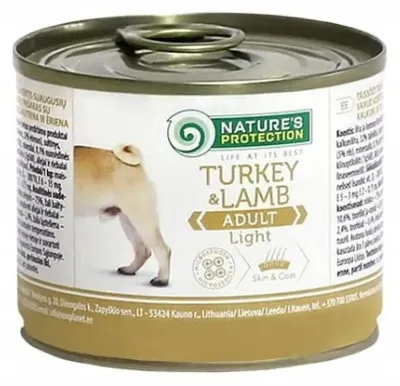Productafbeelding van Nature's Protection Adult Light, kalkoen en lam – Natvoer voor honden – 200 g
