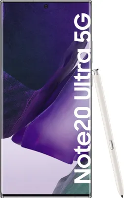 A Samsung Galaxy Note 20 Ultra 5G smartphone with its stylus.