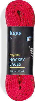 Produktbild von Strapazierfähige Polyester-Flachschnürsenkel für Eishockey-Schlittschuhe 213 cm - Rot