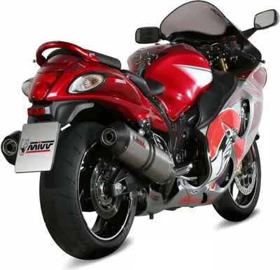 Obrázek produktu pro Mivv SPORT tlumič OVAL 2 SLIP-ON Titan Cap pro SUZUKI GSX-R 1300 HAYABUSA BJ 2008 >