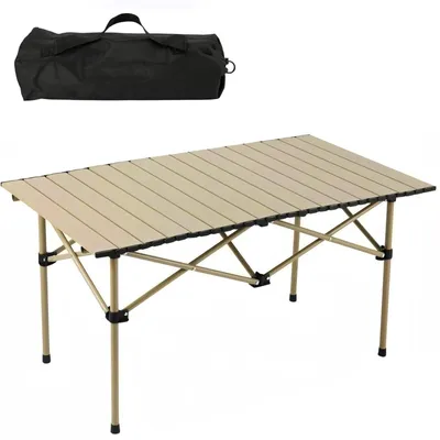 Zdjęcie produktu dla Omgoods - Składany stół piknikowy z węglowej stali - 95 x 56 x 50 cm