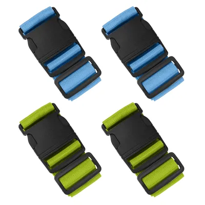 Produktbild von Gepäckgurt 4er-Pack, Verstellbar Bis 185 Cm, Hellblau Grün