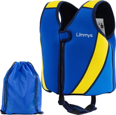 Produktbild von Limmys Schwimmweste für Kinder - Schwimmweste mit einstellbarem Auftrieb - Sichere und bequeme Schwimmweste - Königsblau - L (5 bis 9 Jahre)
