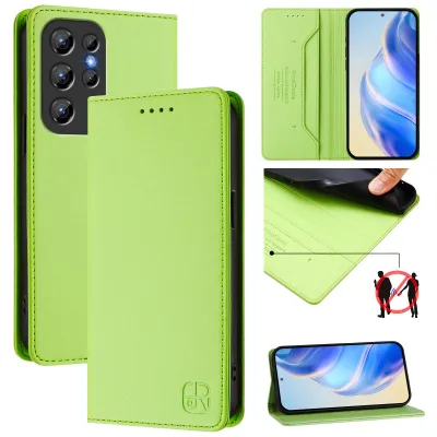 Produktbild von Lederhülle für Oukitel C1 / C1 Pro Hülle Flip Brieftasche Kartenfächern Ständer Schutzhülle Grün