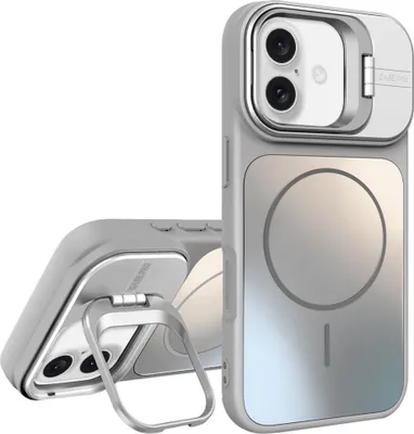Image de Coque en TPU pour Apple iPhone 17 avec AG Frosted MagSafe et support anneau argenté