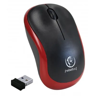 Image de Wireless optical mouse Rebeltec METEOR red