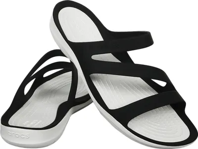 Zdjęcie produktu dla Crocs Swiftwater, Damski, Dorosły, Slajdy, Czarny, Biały, Monochromatyczny, 34 - 35