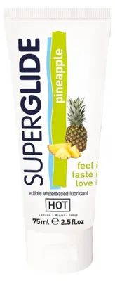 Zdjęcie produktu dla Hot - Superglide Lubrykant Jadalny Na Bazie Wody O Smaku Ananasa 75 Ml