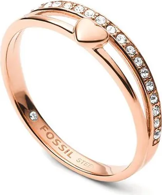 Zdjęcie produktu dla Fossil JF03460791508 Pierścionek damski Heart Vintage Glitz Rose biały 56 (17.8)