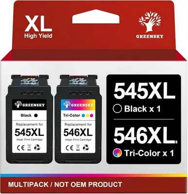 Produktbild von GREENSKY Kompatibel für Canon PIXMA PG-545XL CL-546XL Druckerpatronen