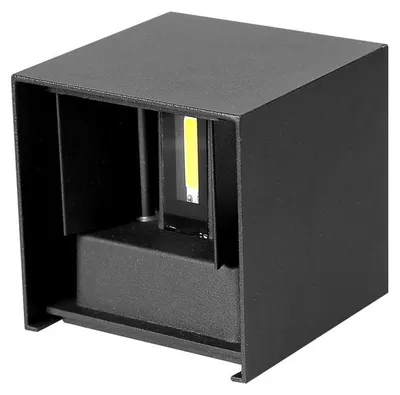 Immagine prodotto di Applique LED da parete Interno/Esterno Techstar®, Potenza 6W, Colore Luce 3000K, 600 lm, 10x10 cm, IP 65, Nero