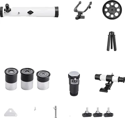 Immagine prodotto di Telescopio astronomico a riflettore, ingrandimento 210x, diametro obiettivo 76 mm, accessori standard