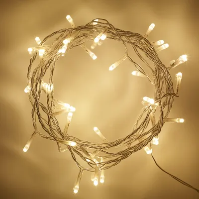 LED-Lichtkette 50 warmweiße Lichter, 4 m, mit Fernbedienung