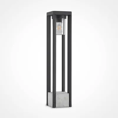 Produktbild von Lucande Wegeleuchte Kalisa, E27, IP44, 70 cm, grau, Metall