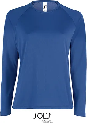 Produktbild von SOLs 02072 | Damen Long-Sleeve Sports T-Shirt Sporty - Farbe: Royal Blue - Größe: XS
