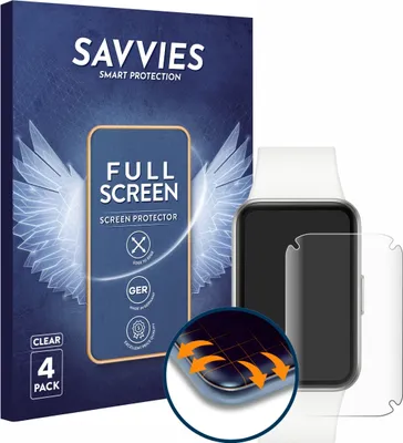 Produktbild von 4x Savvies Fullscreen Schutzfolie für Samsung Galaxy Fit3 Displayschutz Folie Fullcover Klar Transparent