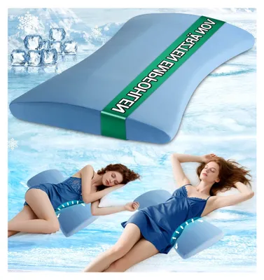 Produktbild von Orthopädisches Lendenkissen Ergonomische Rücken- und Lordosenstütze aus Memory-Schaum für Bett und Sofa – Entlastung im unteren Rücken – Kühlender, abnehmbarer und waschbarer Bezug