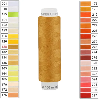 10 x 100m / 1 Spule Unipoly 120 TEX14x2 Polyester goldgelb