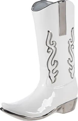 Produktbild von Gilde Vase, Stiefel, "Cowboystiefel", Keramik, weiß, VE 2, L. 8 cm, B. 22 cm, H. 29.5 cm 58465 4063387584651