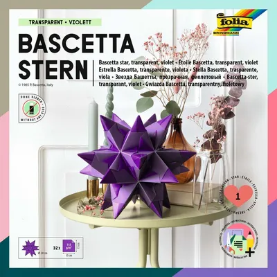 Image de Folia 860/1515 Bascetta Stern - violet, transparent, Ø 20 cm