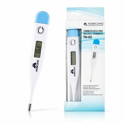 Immagine prodotto di Mobiclinic, TH-02, termometro clinico digitale, con funzione di memoria, misurazioni rapide e precise, termometro clinico, misurazione della temperatura corporea