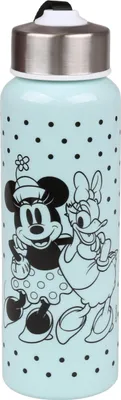 Obrázek produktu pro Minnie Mouse Daisy Disney plastová láhev / láhev na vodu, mátová s puntíky 650ml