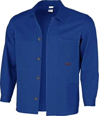 Produktbild von Qualitex Arbeitsjacke - lange favorit-Werkstattjacke aus reiner Baumwolle (Bundjacke BW 320 g) - in Farbe: kornblau - Herren: 52 - Damen: 46