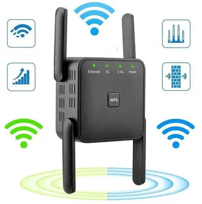 Immagine prodotto di Ripetitore Wi-Fi Minicee 1200 Mbit/s – Amplificatore Wi-Fi dual band 2,4 GHz/5 GHz – Amplificatore di segnale con porta Ethernet