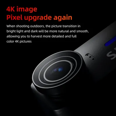 Produktbild von SJCAM C110+ 4K 30FPS Actionkamera WiFi Sportkamera 170¡ã Weitwinkelobjektiv mit Verzerrungskorrektur 6-Achsen-Gyrostabilisierung IP65 wasserdicht Eingebauter Akku fuer Outdoor-Reisen Sport Camping Wandern Radfahren