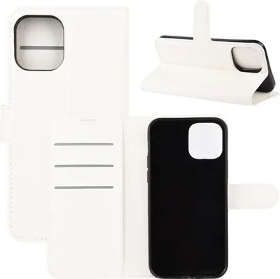 Produktbild von Schutzhülle für Apple iPhone 12 Mini Case Handy Hülle Cover Case Schutztasche Wallet, Farbe:Weiß