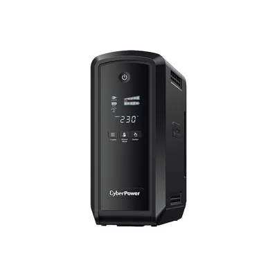 Produktbild von CyberPower CP550EPFCLCD Line-Interactive USV 550VA/350W Reine Sinuswelle, AVR, LCD, USB (HID), RS232, RJ45 Lan Protection, Ausgang (6) Schuko, Line-Interaktiv, 0,55 kVA, 350 W, Sine, 170 V, 270 V
