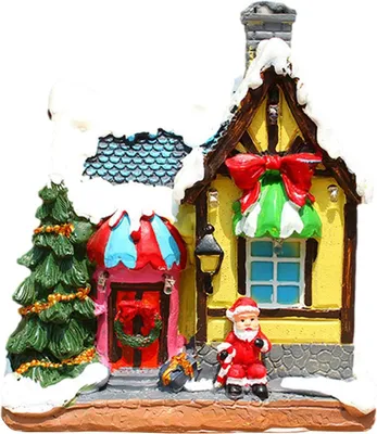 Produktbild von Anime-beleuchtetes Weihnachtsdorf, LED-Miniatur-Weihnachtshaus, Weihnachtsdekorationen