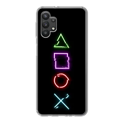 Produktbild von MuchoWow® Handyhülle Schutzhülle Hülle für Samsung Galaxy A32 5G Spiele - Controller - Neon Silikon Softcase Handy Hülle - Softcase