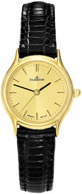 Produktbild von Dugena 1626331 Damen-Armbanduhr, Edelstahl-Gehäuse, Leder-Armband