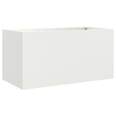 Produktbild von vidaXL Pflanzkübel Weiß 62x30x29 cm Stahl