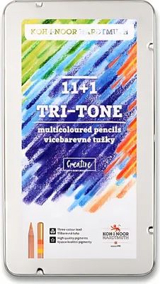 Produktbild von Farbstift "TRI-TONE" 12er Set im Metalletui